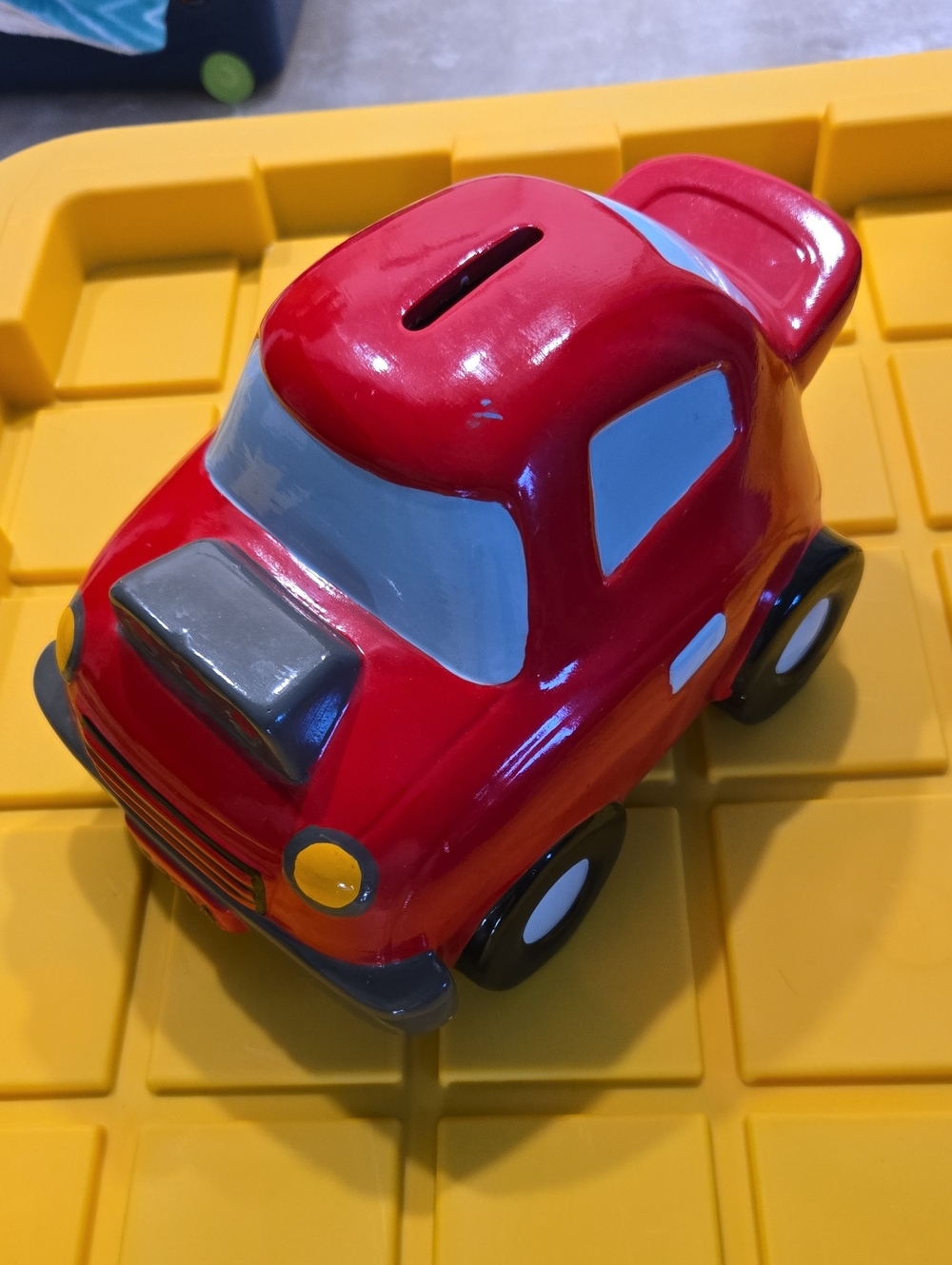 Red Toy Car Coin Bank - Kids Savings Piggy Bank